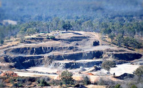 An aerial view of the Monkland Quarry where naturally occurring asbestos has been found. An aerial view of the Monkland Quarry where naturally occurring asbestos has been found.